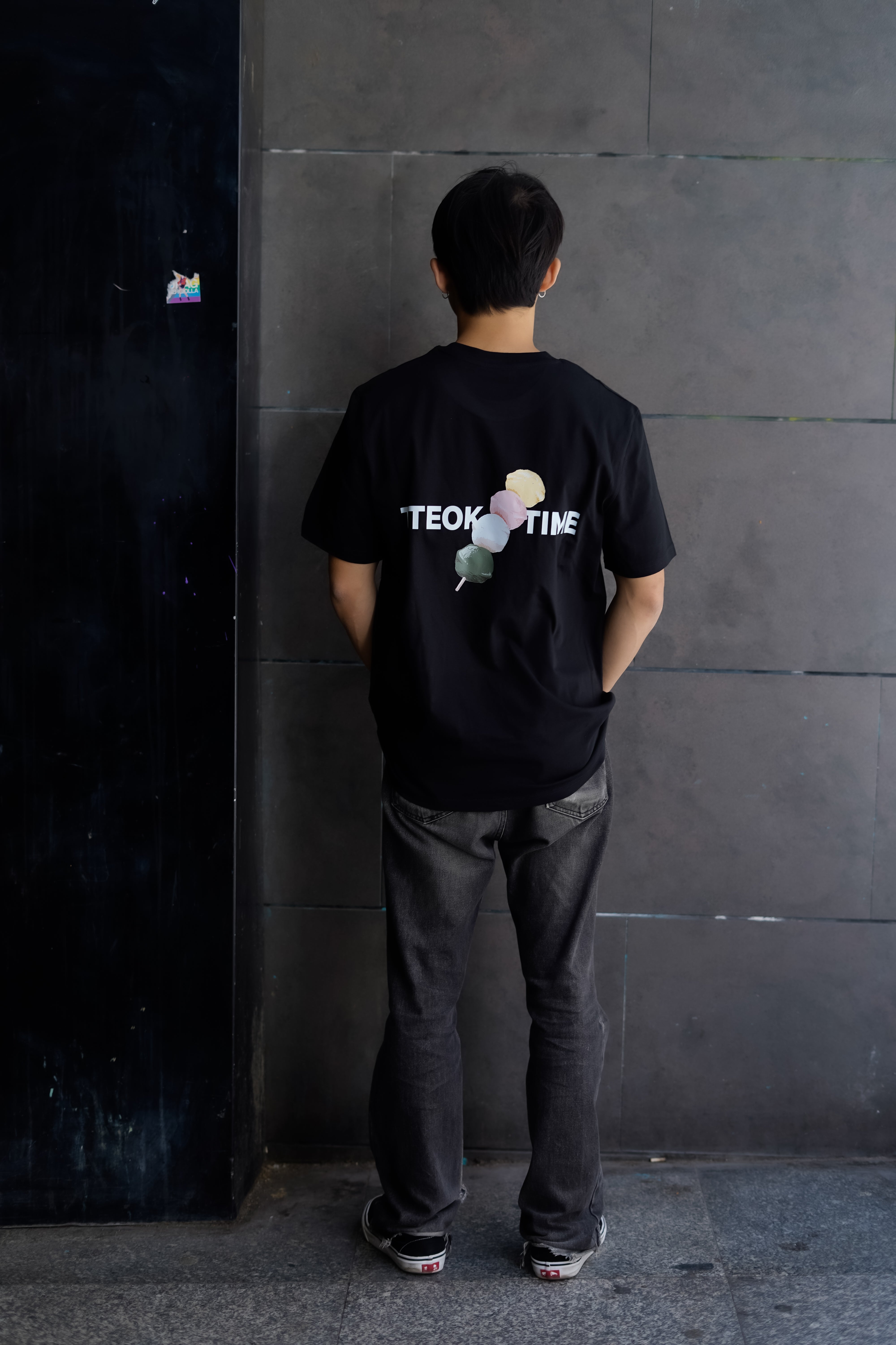 TTEOK TIME BLACK TEE