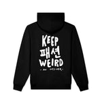 Load image into Gallery viewer, KEEP FASHION WEIRD BLACK ZIP UP HOODIE
